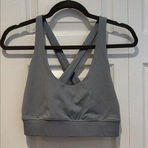 Monrow Slate Cross-Back Sports Bra